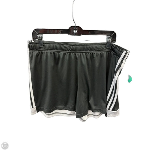 Athletic Shorts By Adidas In Grey, Size: 2x