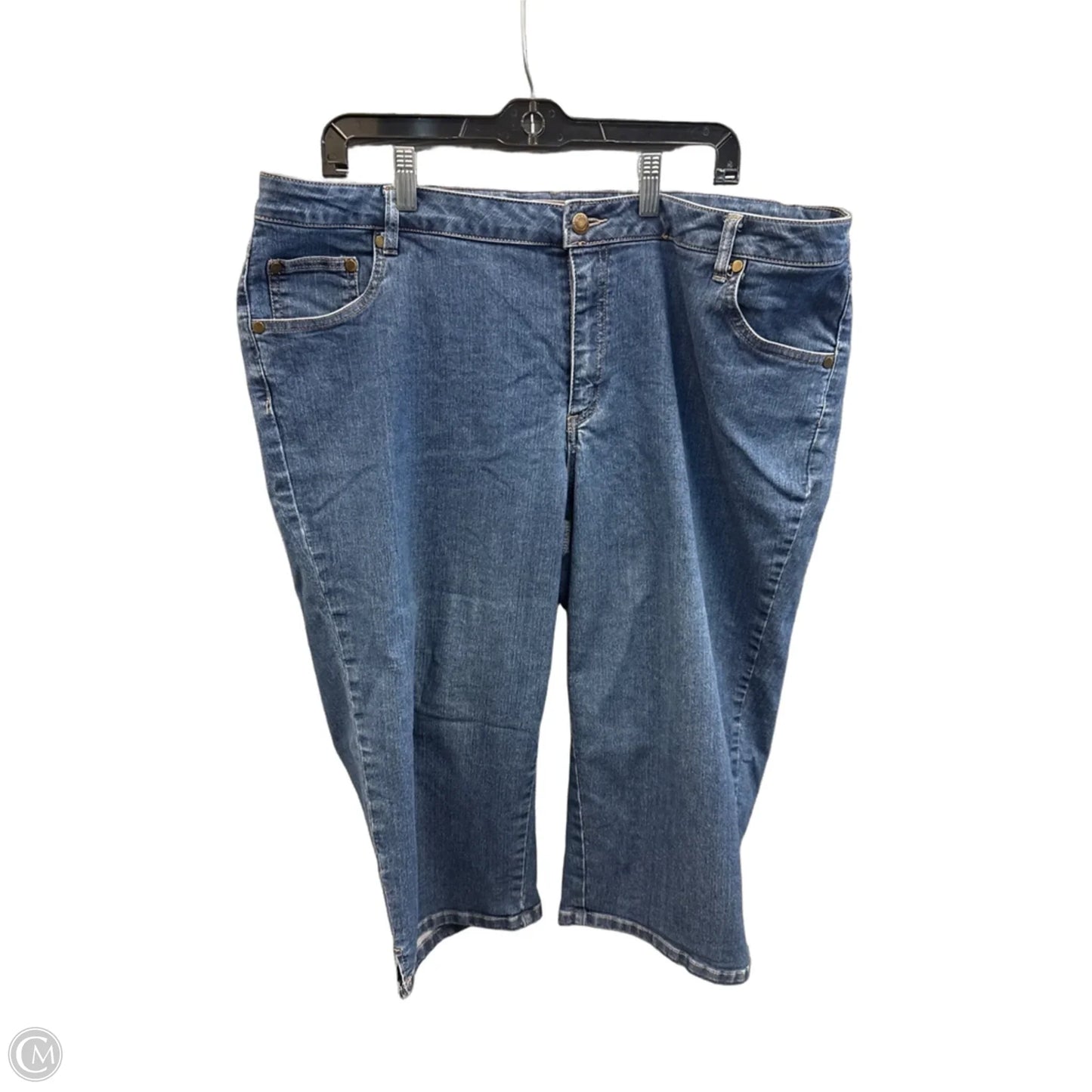 Capris By Woman Within In Blue Denim, Size: 20