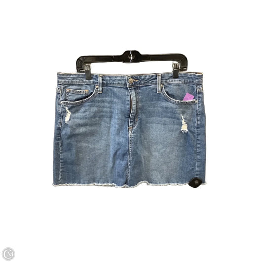 Skirt Mini & Short By Just Black In Blue Denim, Size: 18