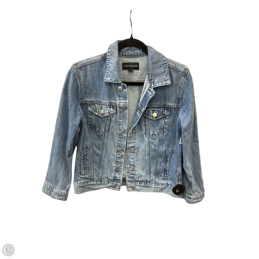 Jacket Denim By Lucky Brand In Blue Denim, Size: M