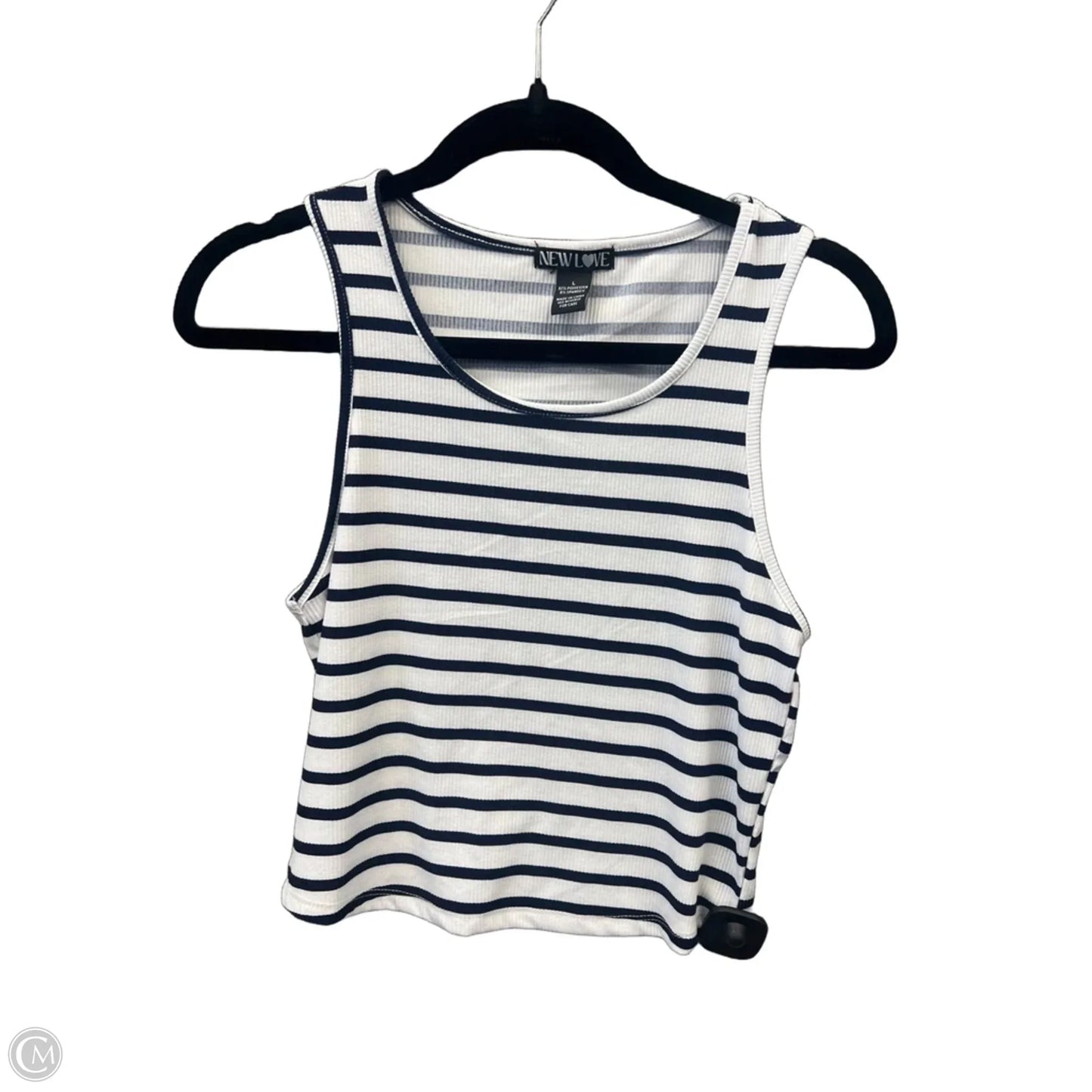 Top Sleeveless By Clothes Mentor In Striped Pattern, Size: L