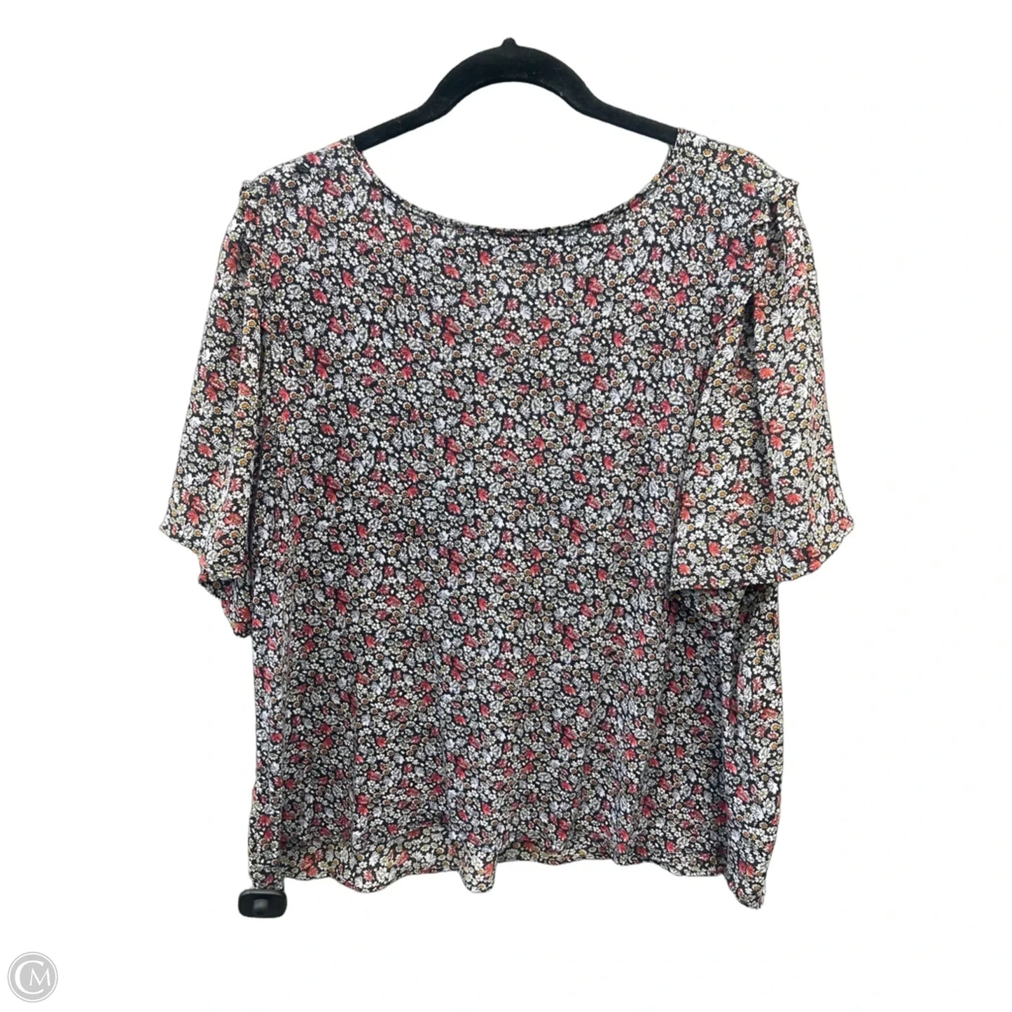 Top Short Sleeve By Loft In Floral Print, Size: Xl
