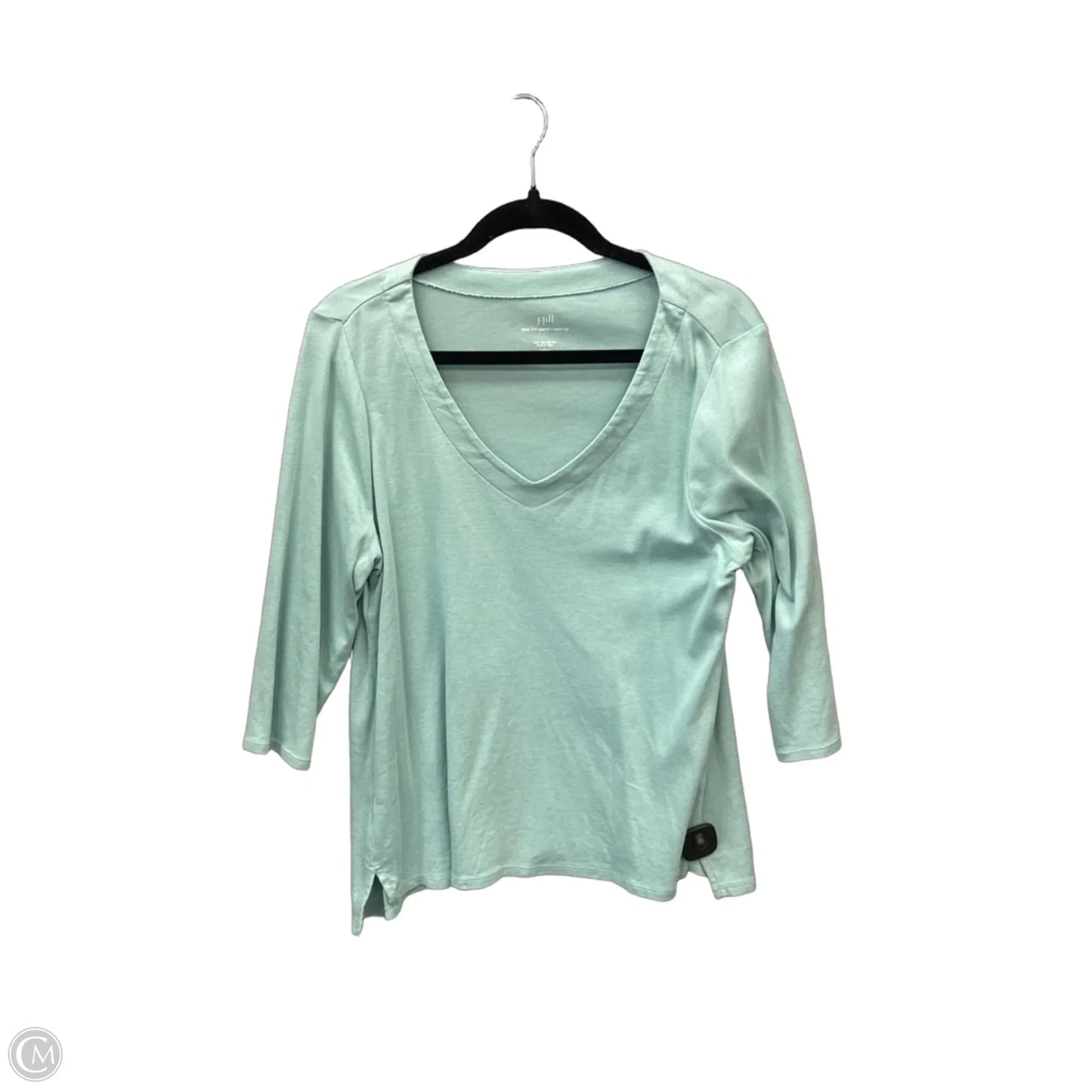 Top 3/4 Sleeve By J. Jill In Blue, Size: L