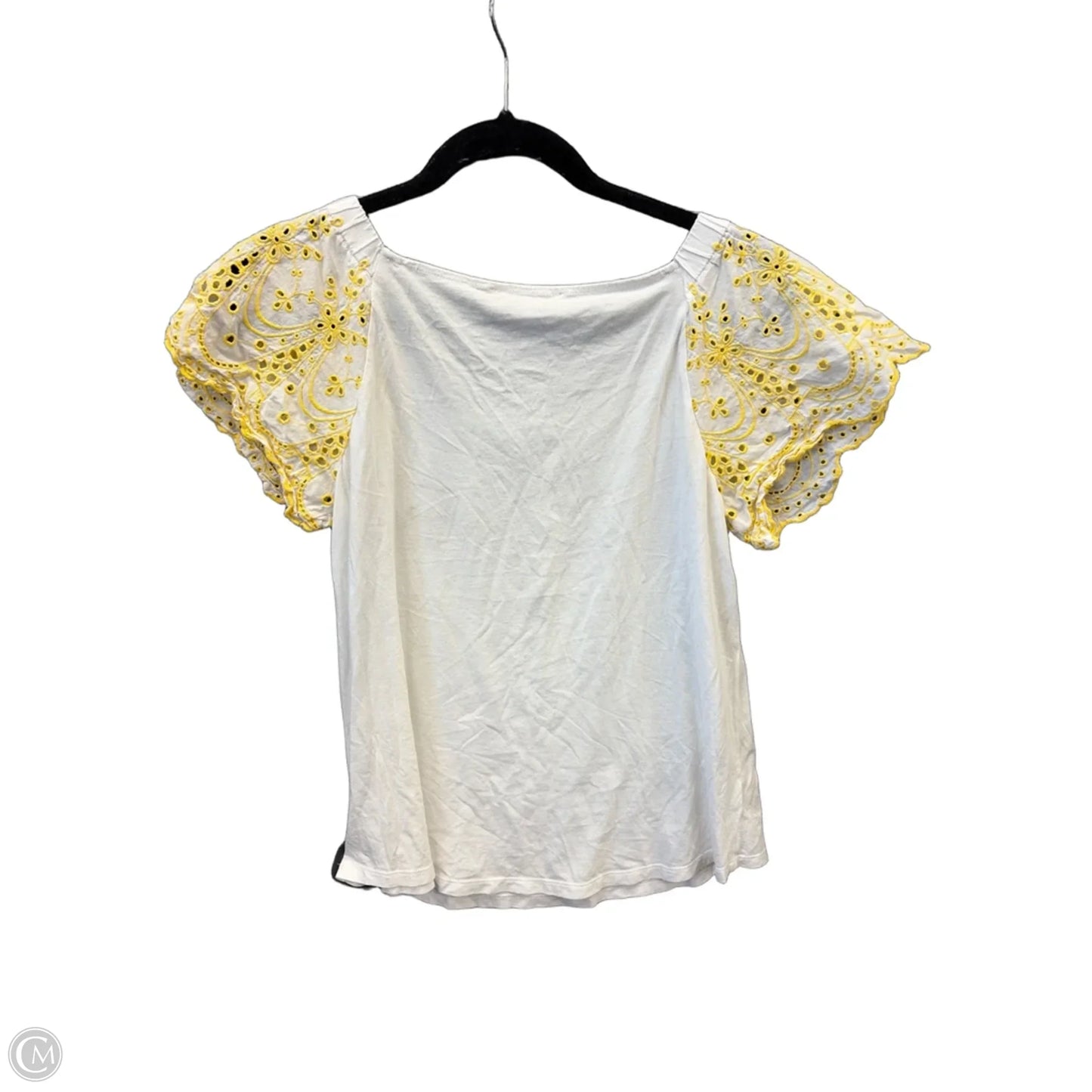 Top Short Sleeve By Loft In White, Size: M