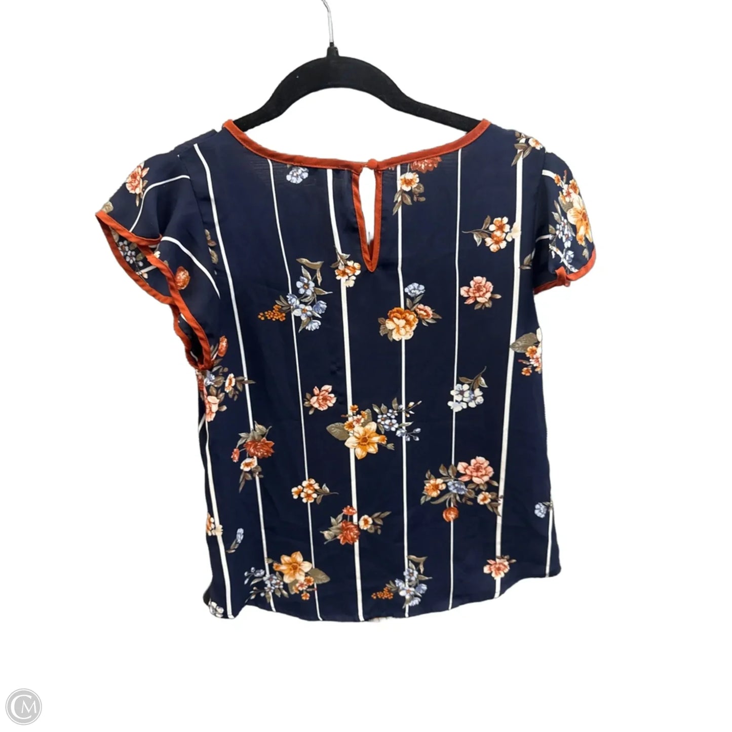 Top Sleeveless By E&m In Navy, Size: S