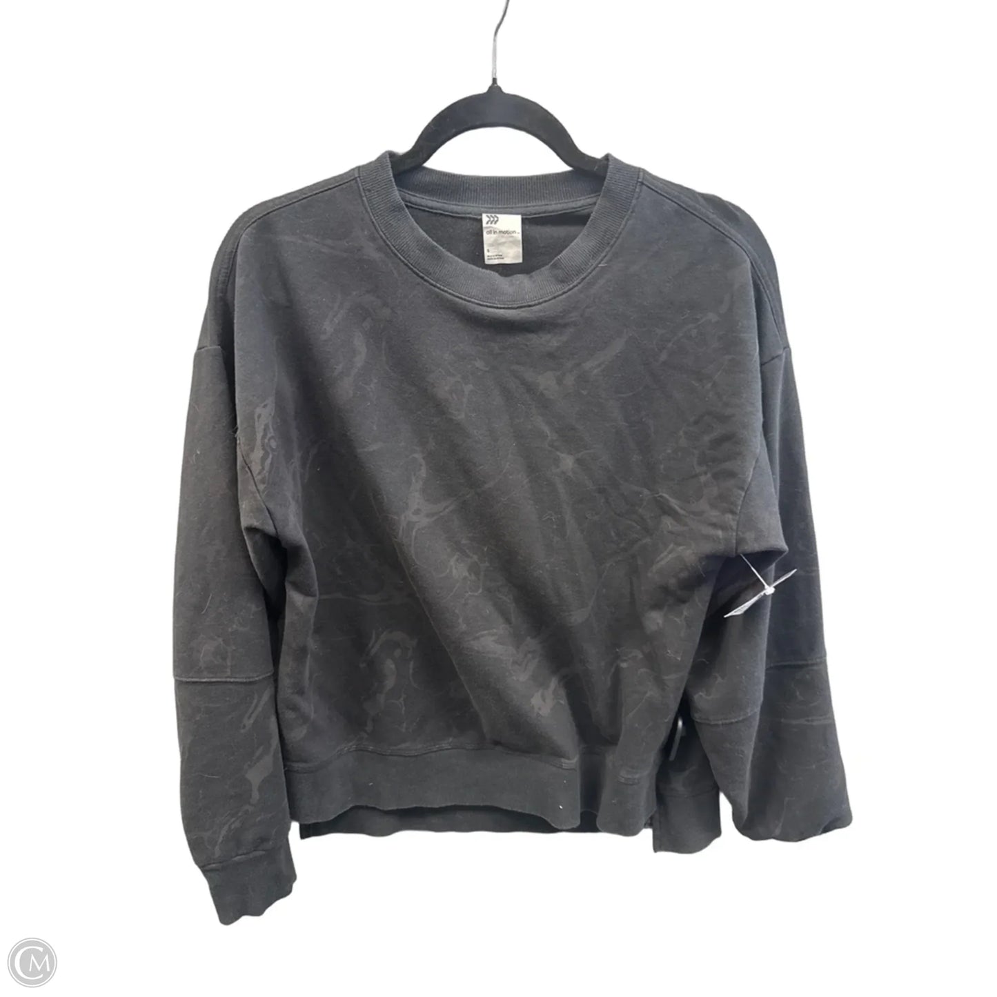 Athletic Top Long Sleeve Collar By All In Motion In Black, Size: S
