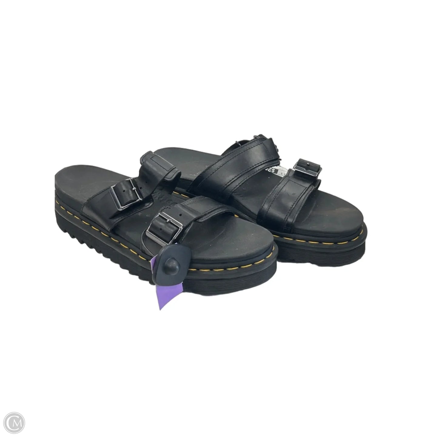 Sandals Flats By Dr Martens In Black, Size: 10.5