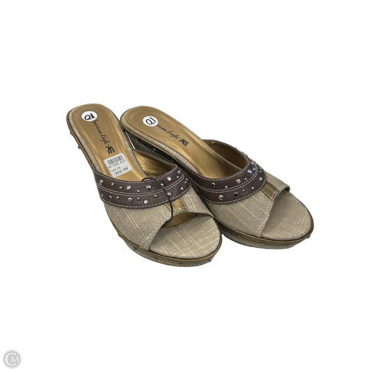 Sandals Heels Wedge By American Eagle In Brown, Size: 10