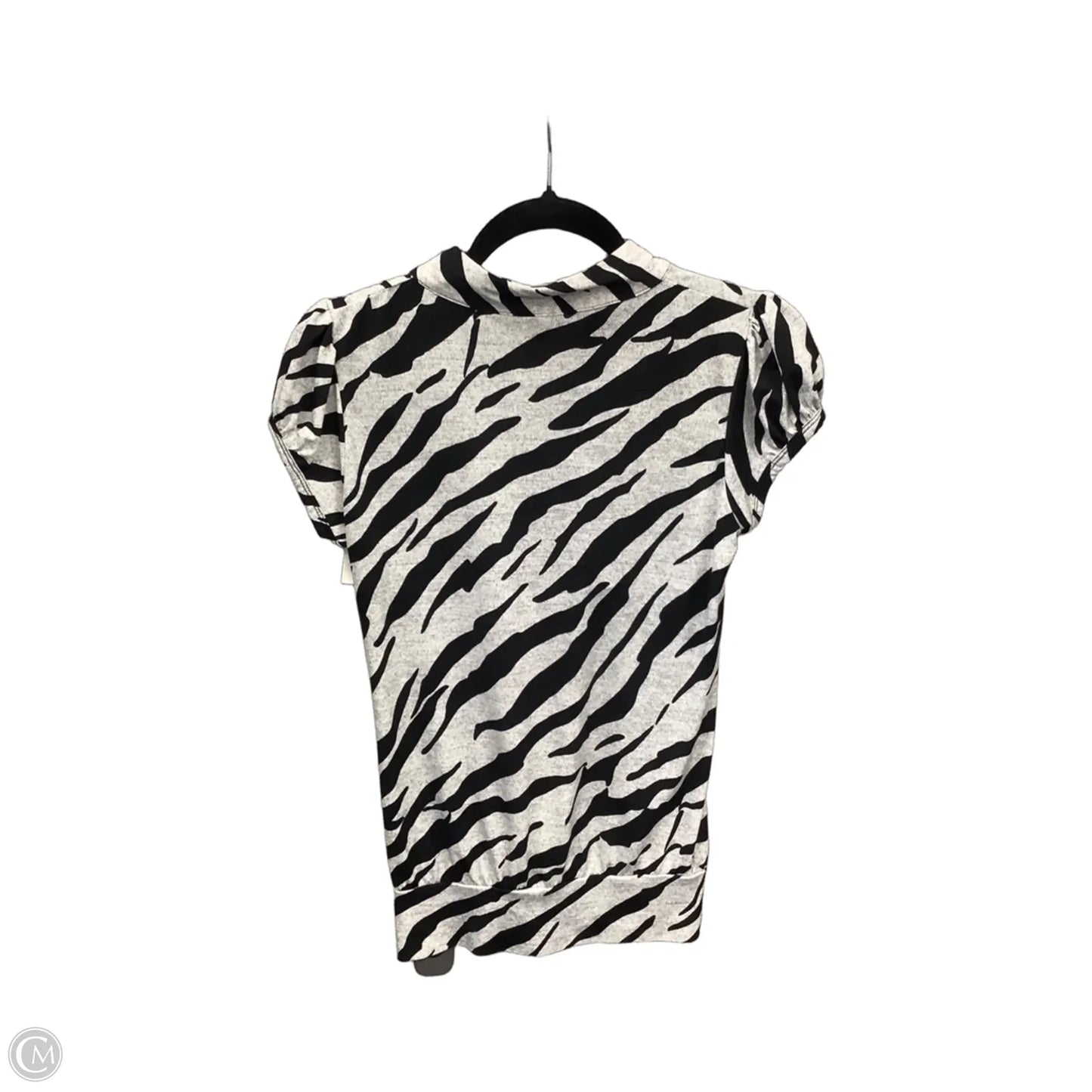 Top Short Sleeve By Clothes Mentor In Black & Grey, Size: S