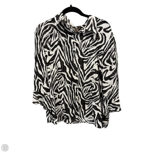 Top Long Sleeve By Sere Nade In Animal Print, Size: 2x