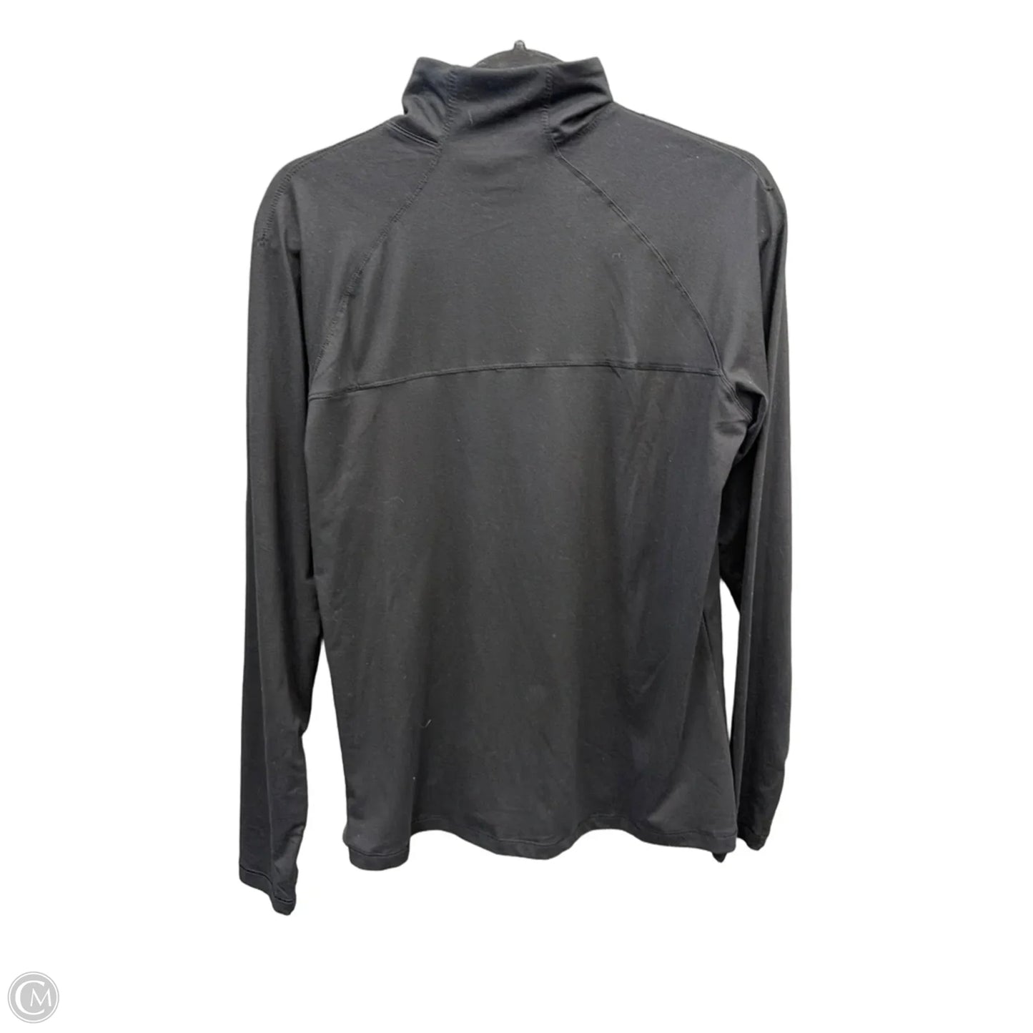 Athletic Top Long Sleeve Collar By Jockey In Black, Size: L