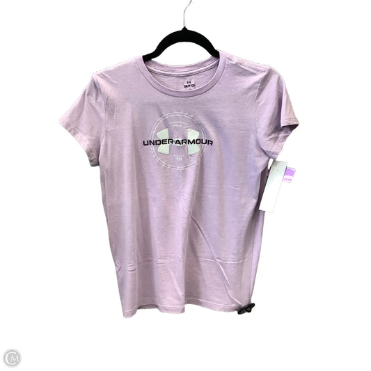 Athletic Top Short Sleeve By Under Armour In Purple, Size: Sp