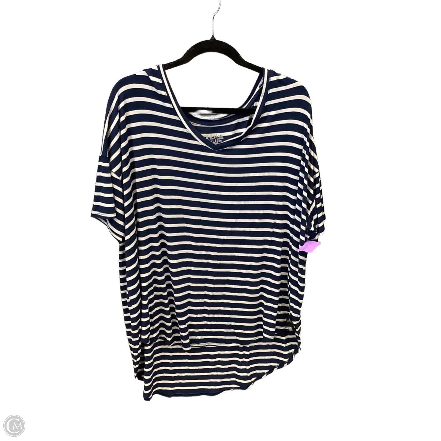 Top Short Sleeve By Time And Tru In Blue, Size: Xxl