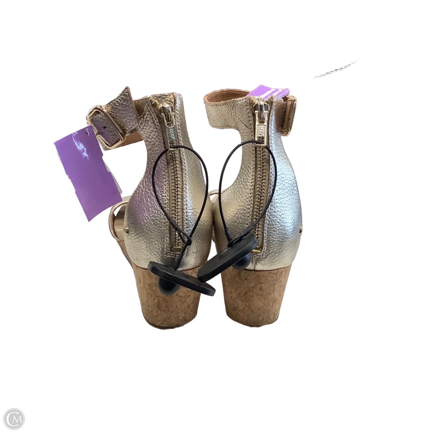 Sandals Designer By Ugg In Gold, Size: 10