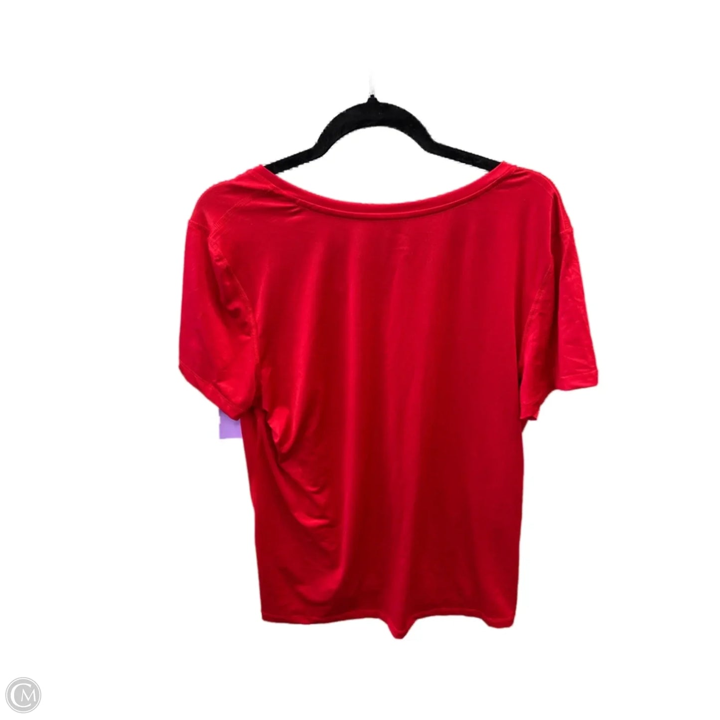 Athletic Top Short Sleeve By Athletic Works In Red, Size: Xxl