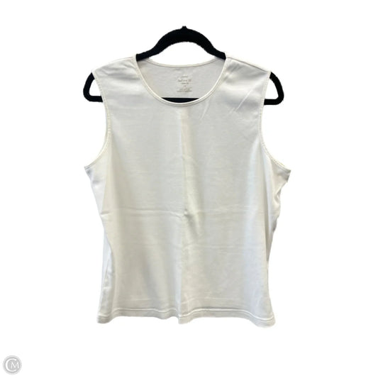 Top Sleeveless By Cj Banks In White, Size: 2