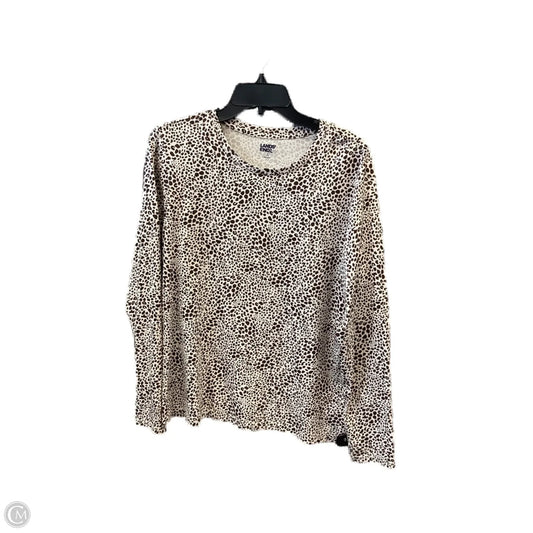 Top Long Sleeve By Lands End In Animal Print, Size: L