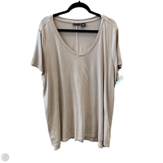 Top Short Sleeve By Tahari By Arthur Levine In Pink, Size: 3x