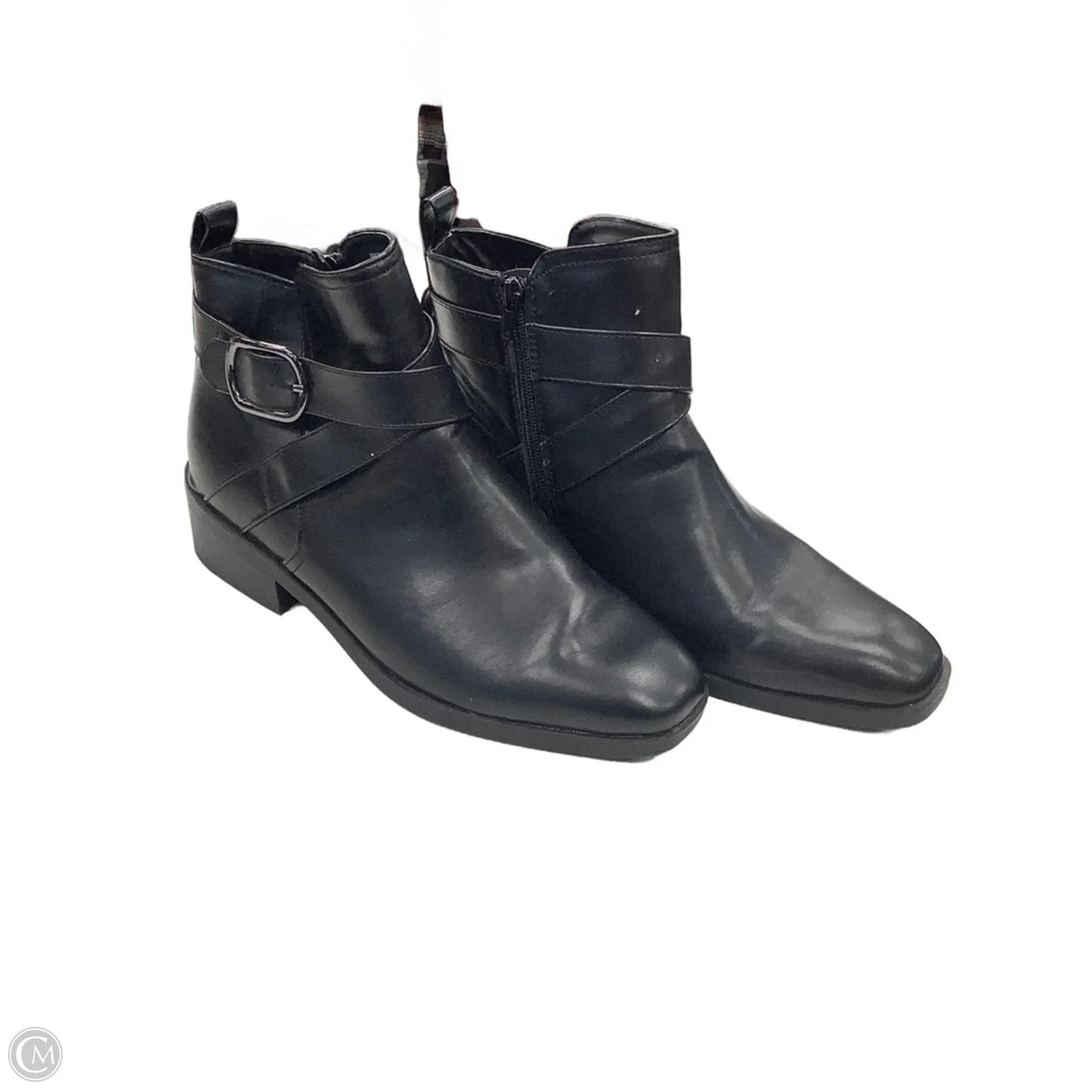 Boots Ankle Heels By Time And Tru In Black, Size: 11