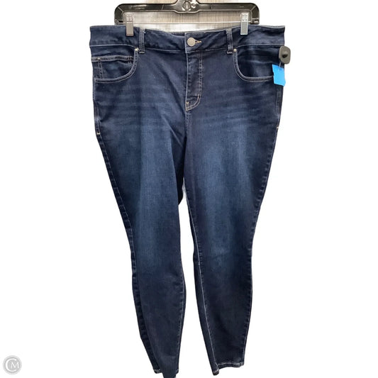 Jeans Skinny By Maurices In Blue Denim, Size: 18