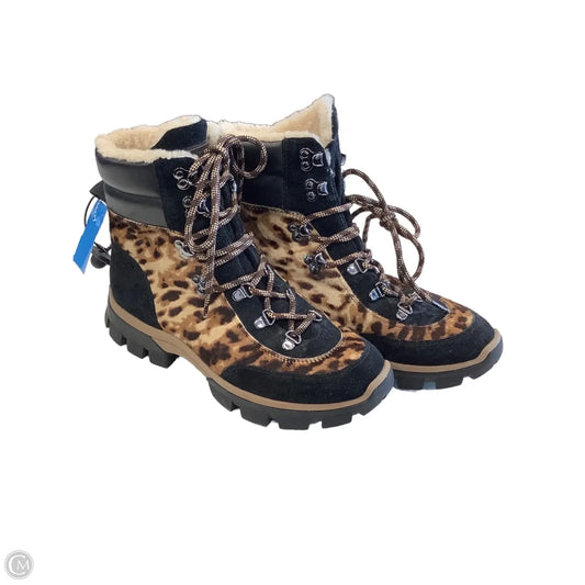 Boots Ankle Flats By Veronica Beard In Animal Print, Size: 8.5