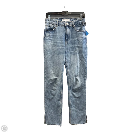 Jeans Skinny By Zara In Blue Denim, Size: 4