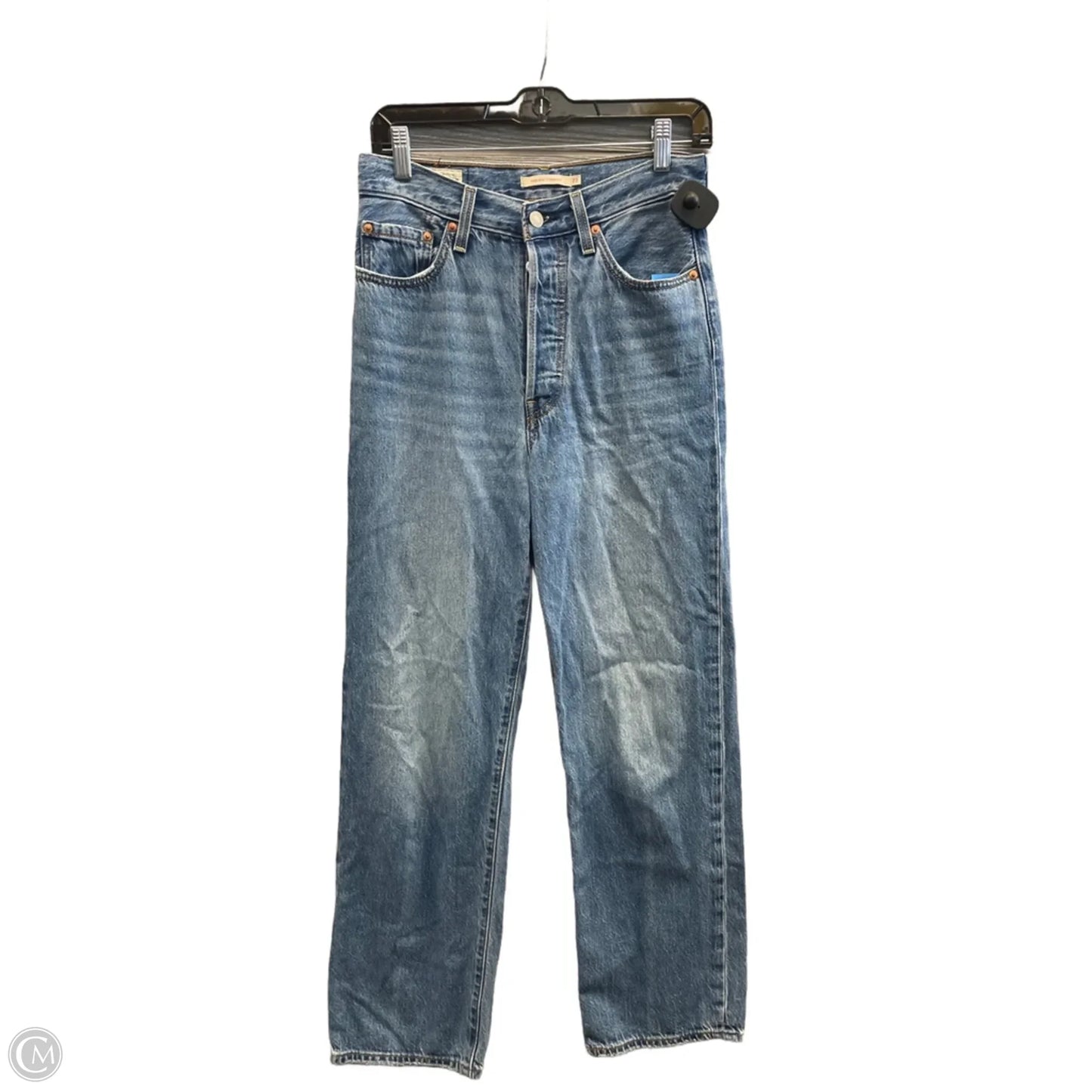 Jeans Straight By Levis In Blue Denim, Size: 4