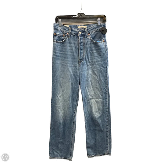 Jeans Straight By Levis In Blue Denim, Size: 4