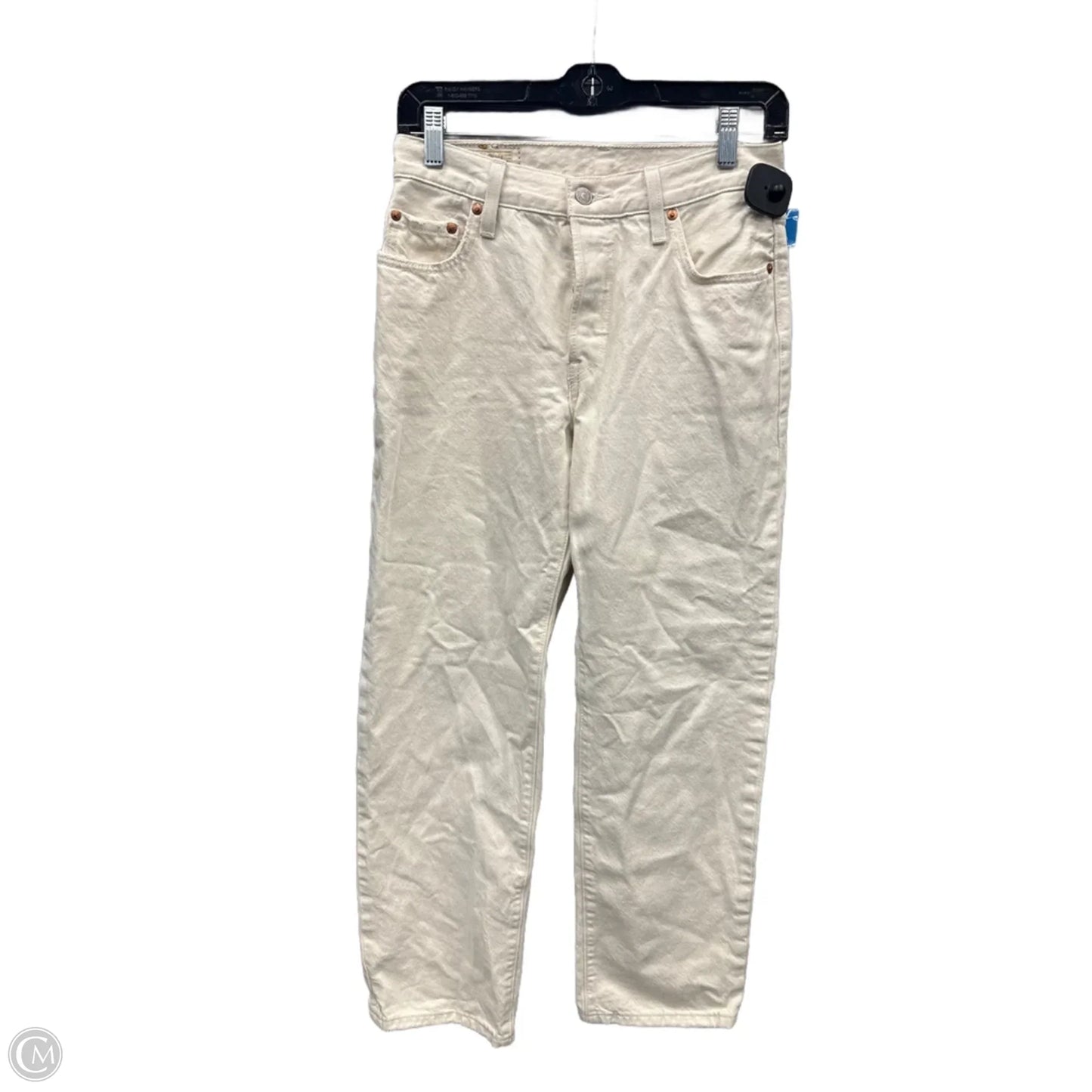 Jeans Straight By Levis In Cream, Size: 2