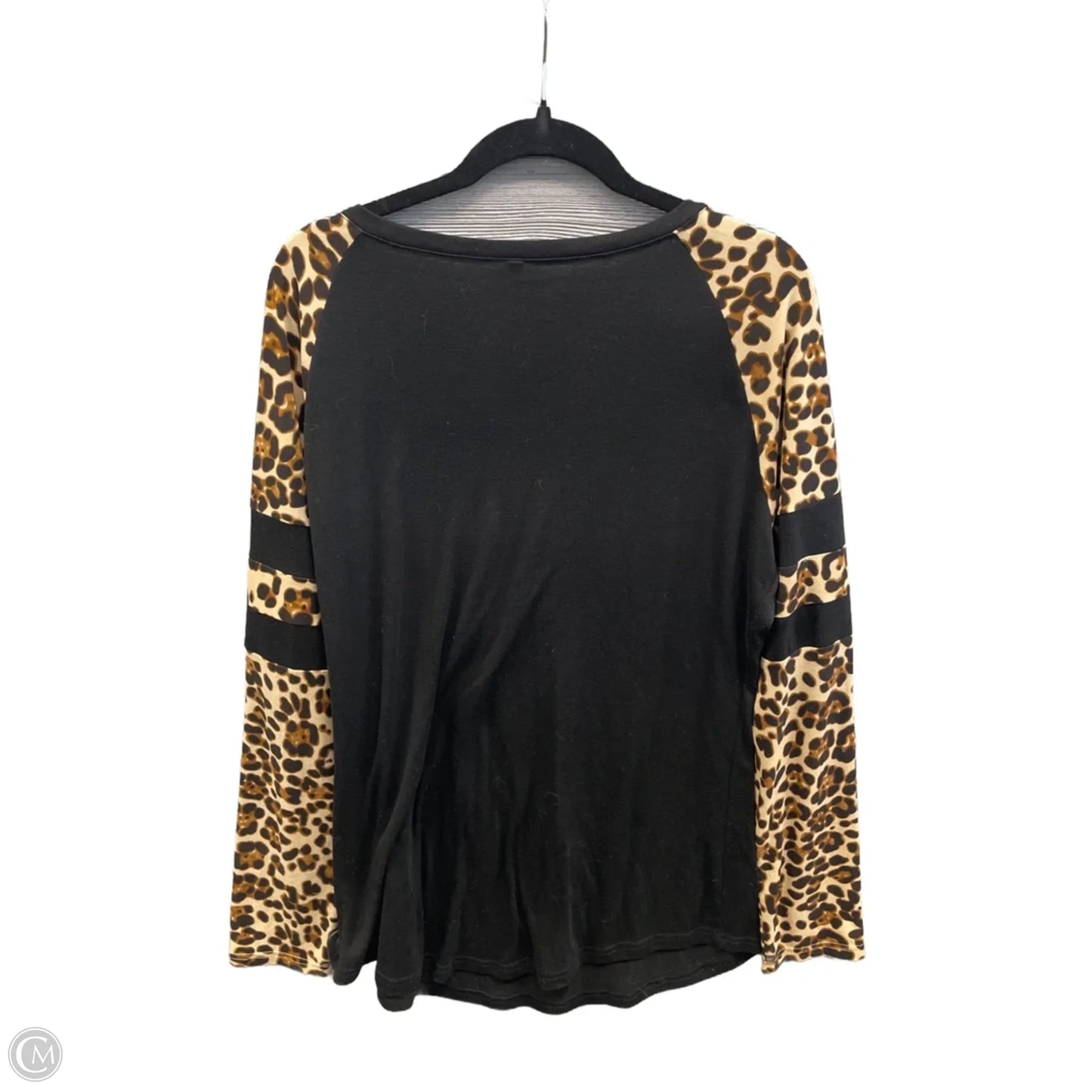 Tunic Long Sleeve By Clothes Mentor In Black, Size: Xl