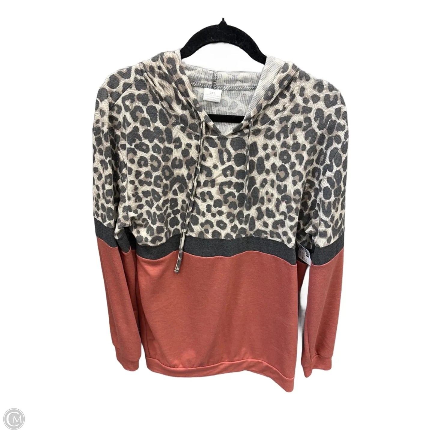 Sweatshirt Hoodie By Clothes Mentor In Animal Print, Size: 2x