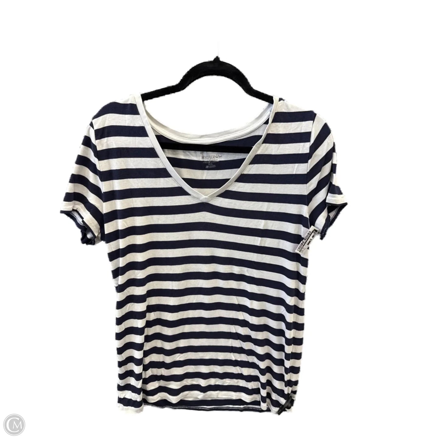 Top Short Sleeve By Merona In Striped Pattern, Size: Xxl