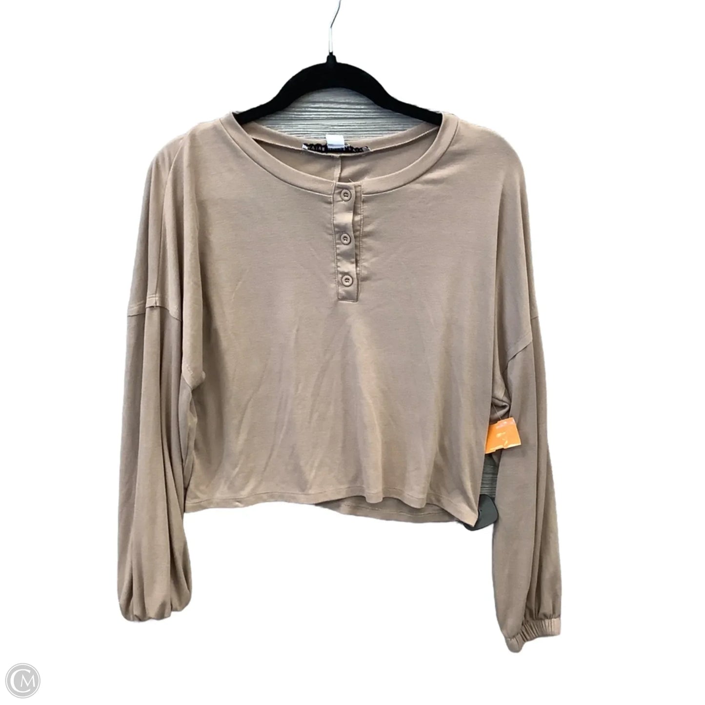Top Long Sleeve By Hyfve In Beige, Size: S