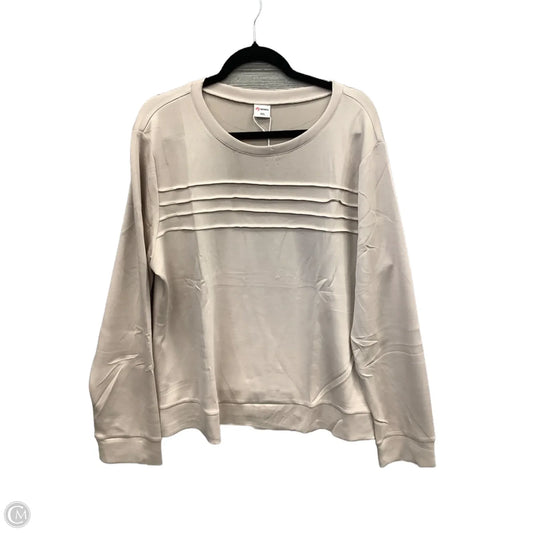 Top Long Sleeve By Clothes Mentor In Cream, Size: Xxl