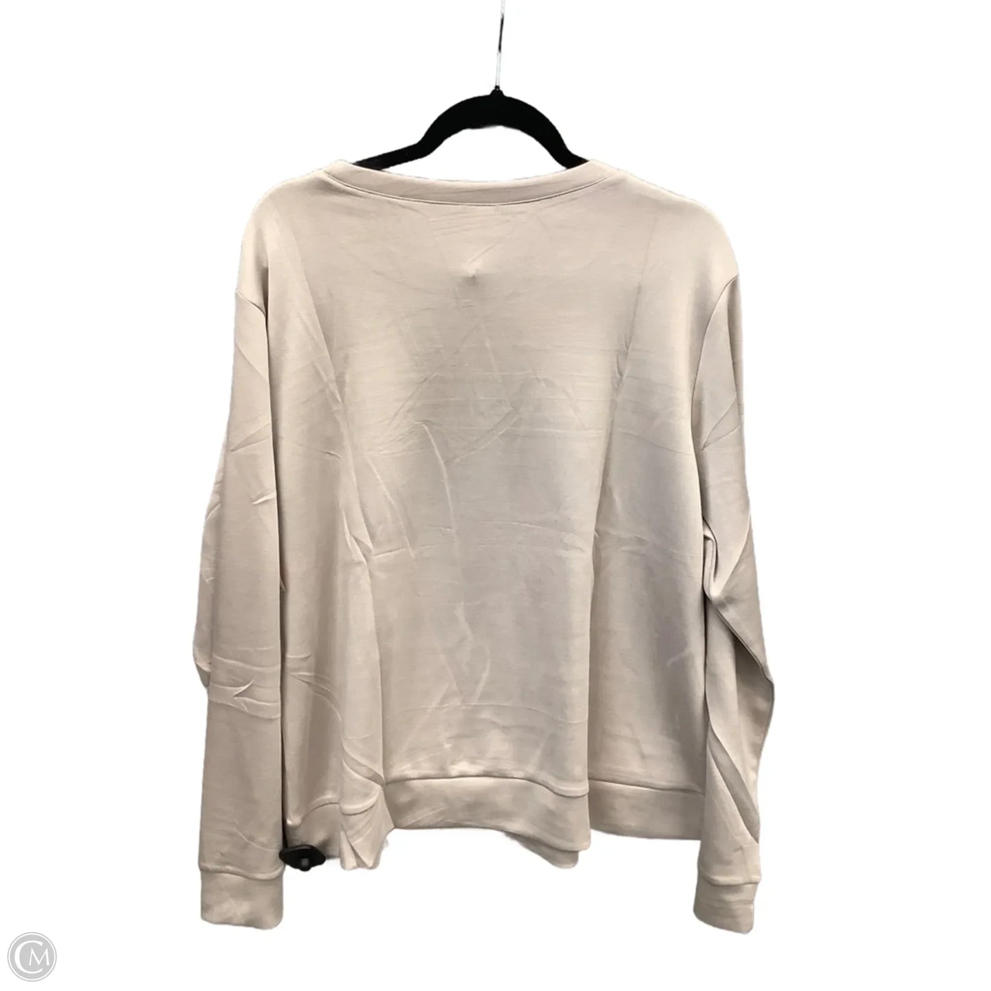 Top Long Sleeve By Clothes Mentor In Cream, Size: Xxl