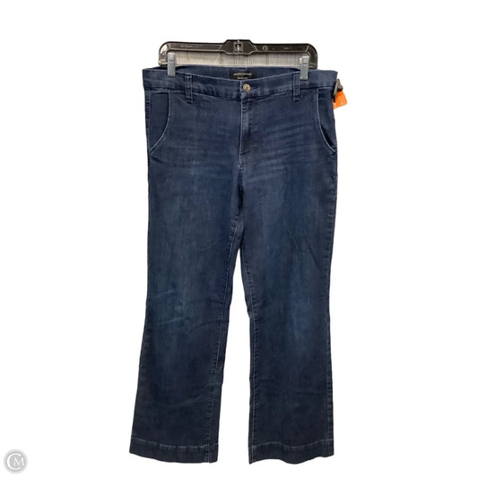 Jeans Wide Leg By Banana Republic In Blue Denim, Size: 12