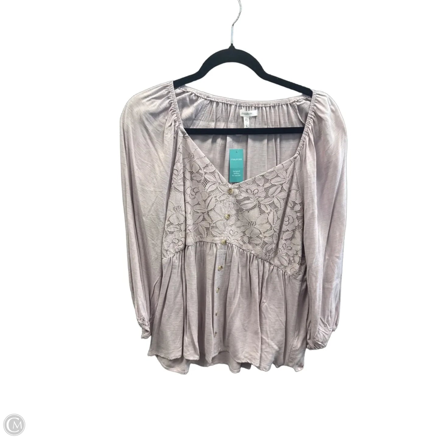 Top Long Sleeve By Maurices In Pink, Size: L