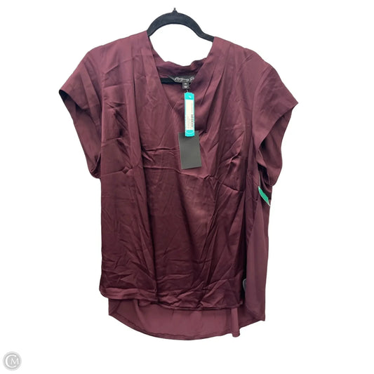 Top Short Sleeve By Clothes Mentor In Maroon, Size: 2x