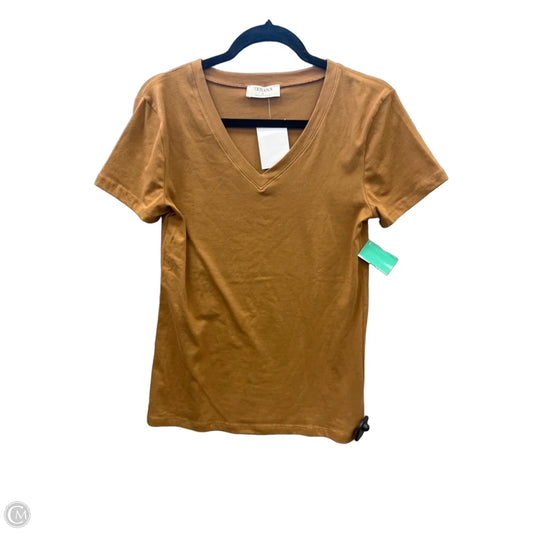 Top Short Sleeve By Zenana In Brown, Size: L
