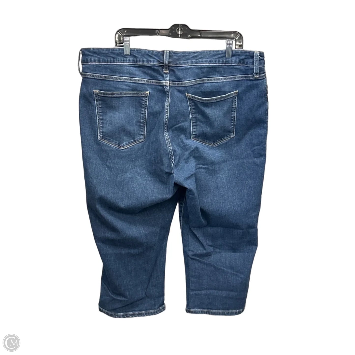 Capris By St Johns Bay In Blue Denim, Size: 22