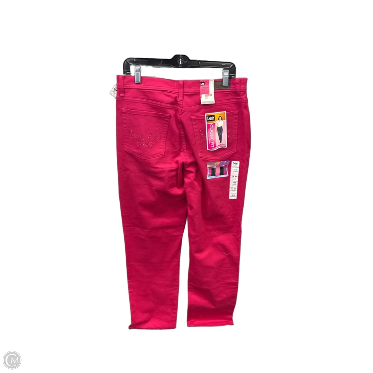 Jeans Straight By Lee In Pink, Size: 14
