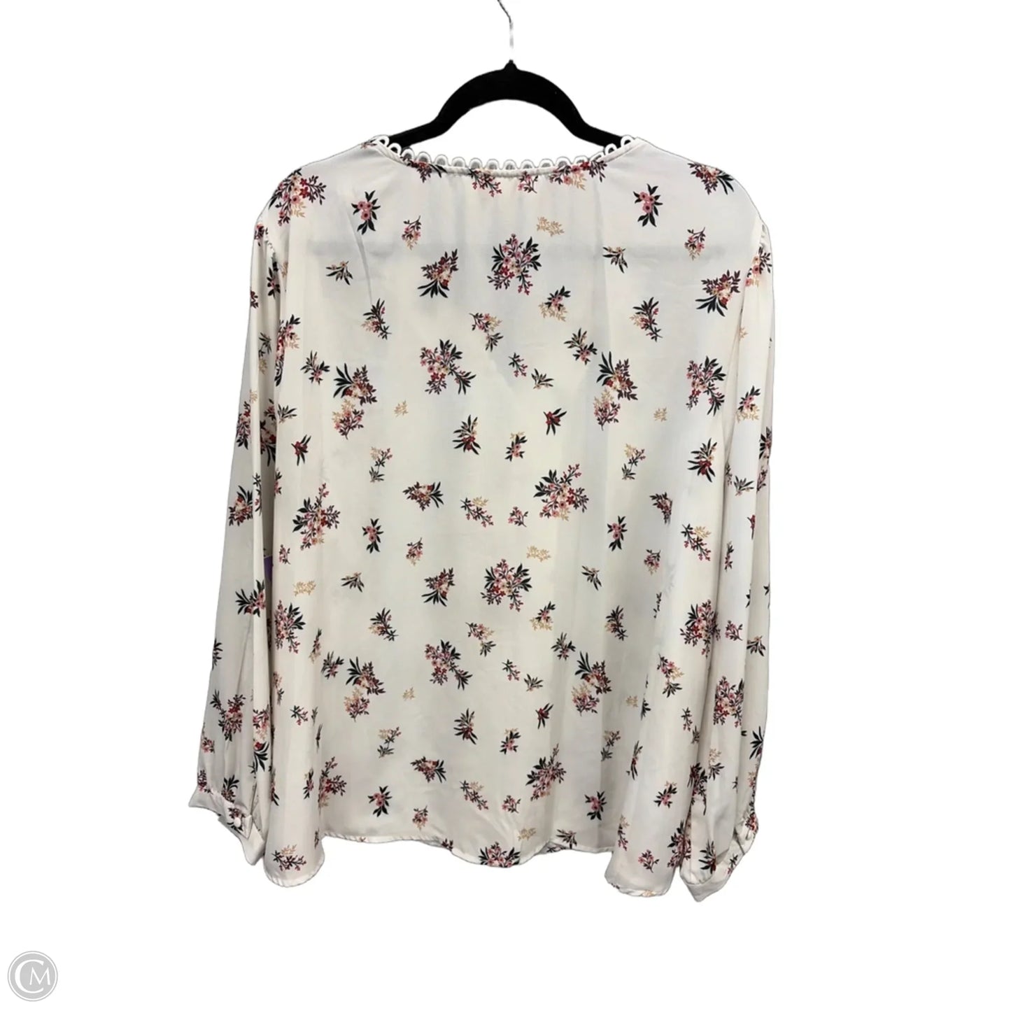 Top Long Sleeve By Emaline In Floral Print, Size: 2x
