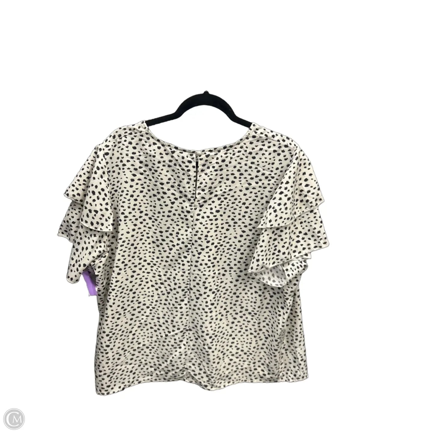Top Short Sleeve By Shein In Black & White, Size: 2x
