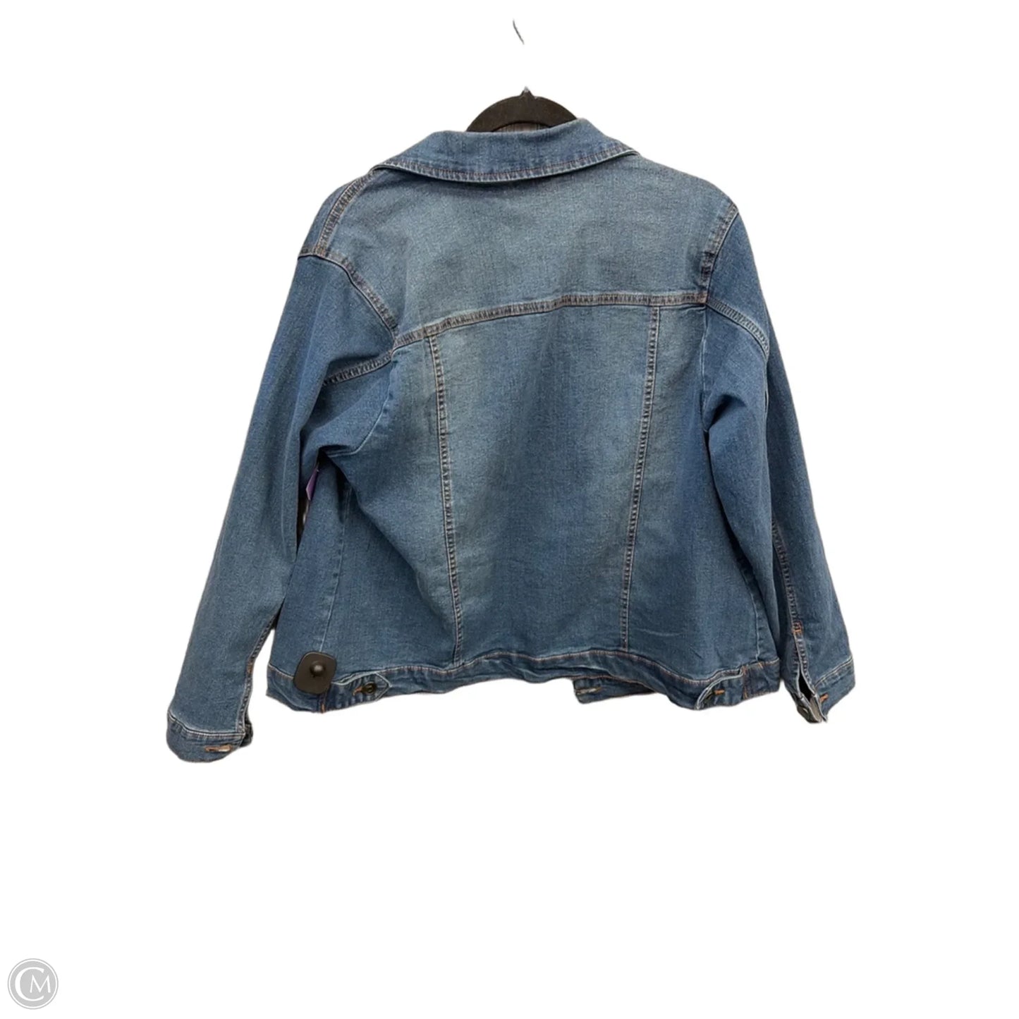Jacket Denim By Clothes Mentor In Blue Denim, Size: 1x