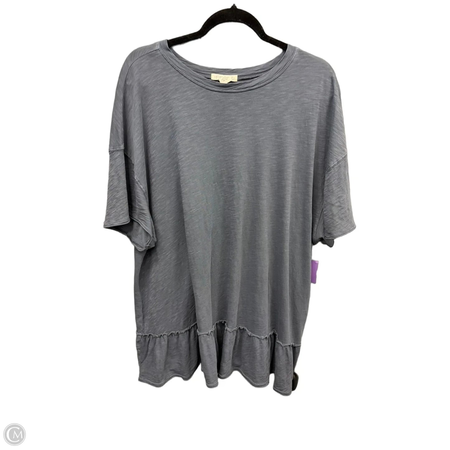 Top Short Sleeve By Clothes Mentor In Grey, Size: L
