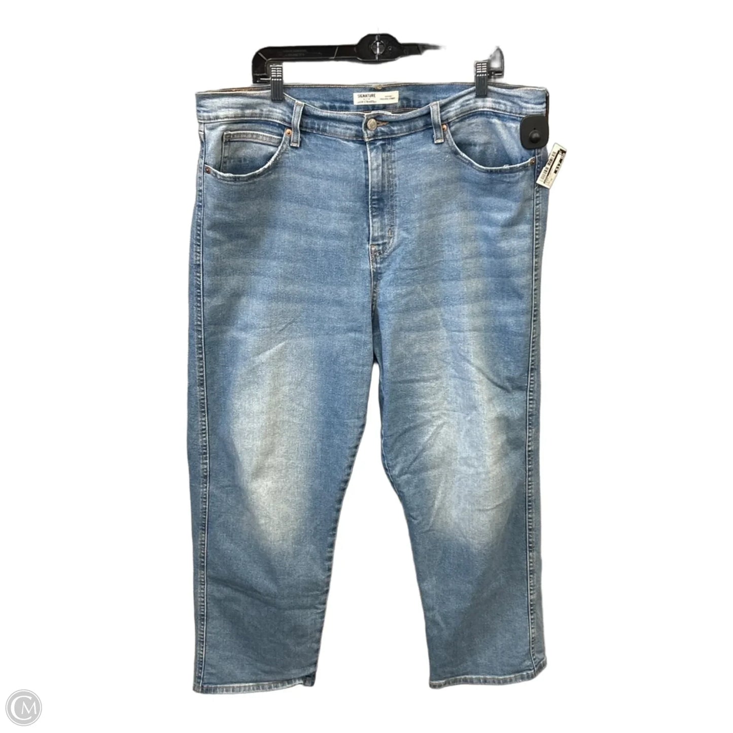 Jeans Straight By Levis In Blue Denim, Size: 18