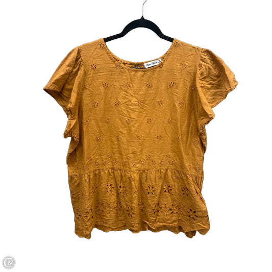 Top Short Sleeve By Clothes Mentor In Orange, Size: 3x