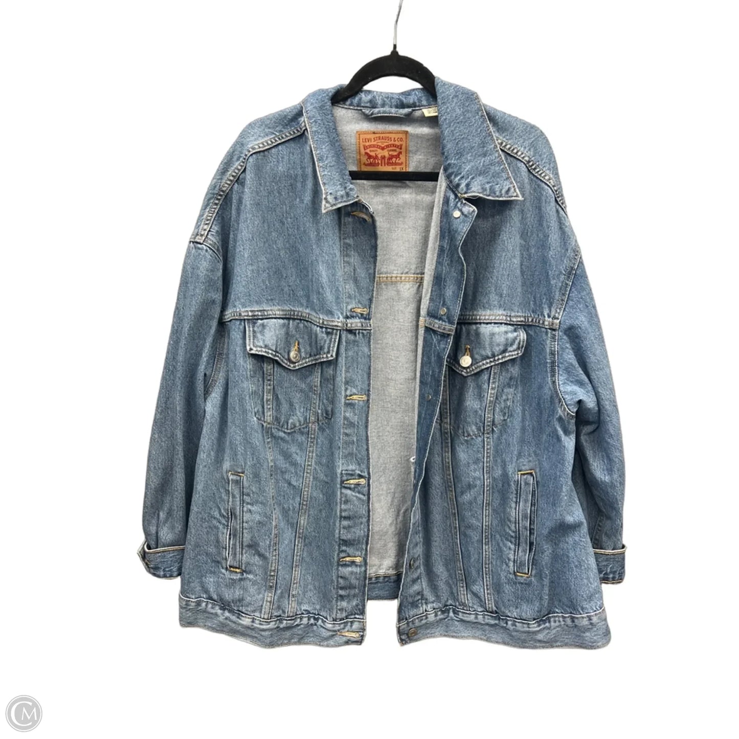 Jacket Denim By Levis In Blue Denim, Size: 1x