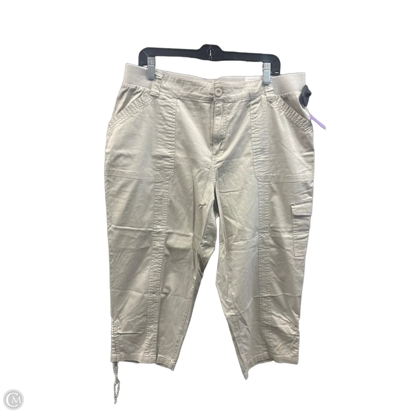 Capris By Cj Banks In Tan, Size: 16