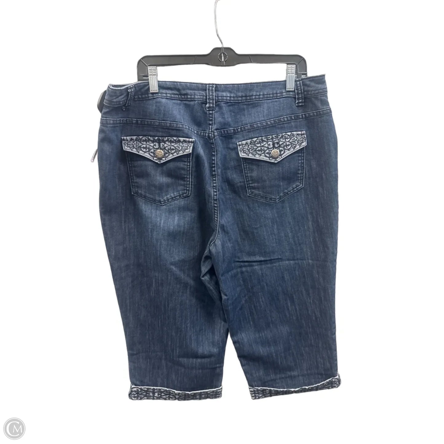 Capris By Christopher And Banks In Blue Denim, Size: 16